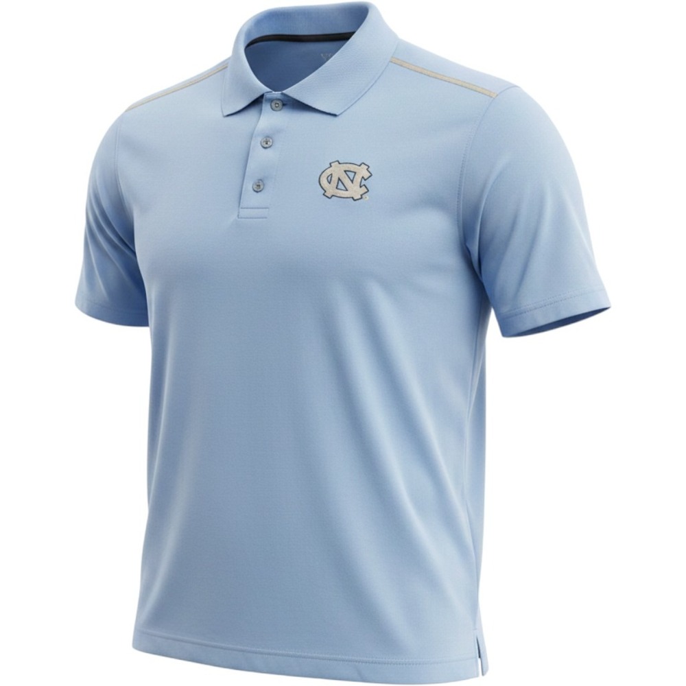 UNC Tar Heels Polo Shirt Mens Large Blue Short Sleeve NC Logo Knights Apparel
